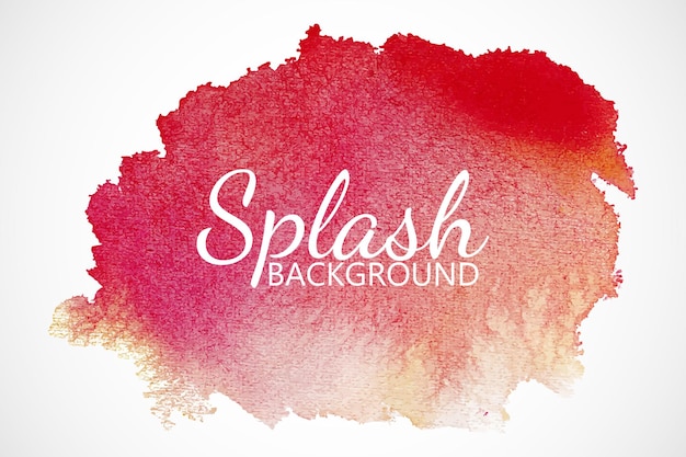 Handgetekende kleurrijke aquarel splash vector, geïsoleerde aquarel splatter vlek, aquarel splash