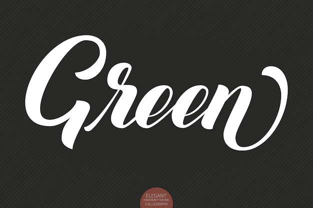 Handgetekende letters green