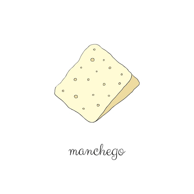 Handgetekende manchego-kaas