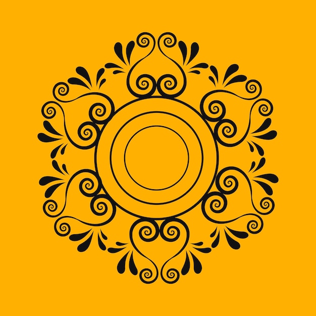 Handgetekende Mandala-kunst Bloemenornamentpatroon Naadloos patroon
