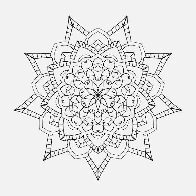 Handgetekende mandala ontwerpen collectie