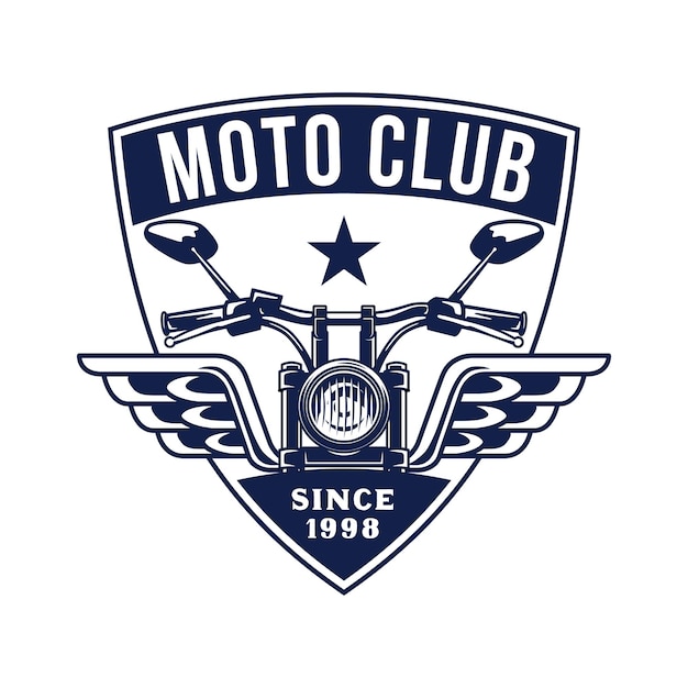 Handgetekende Motorcycle Club-logo-badge