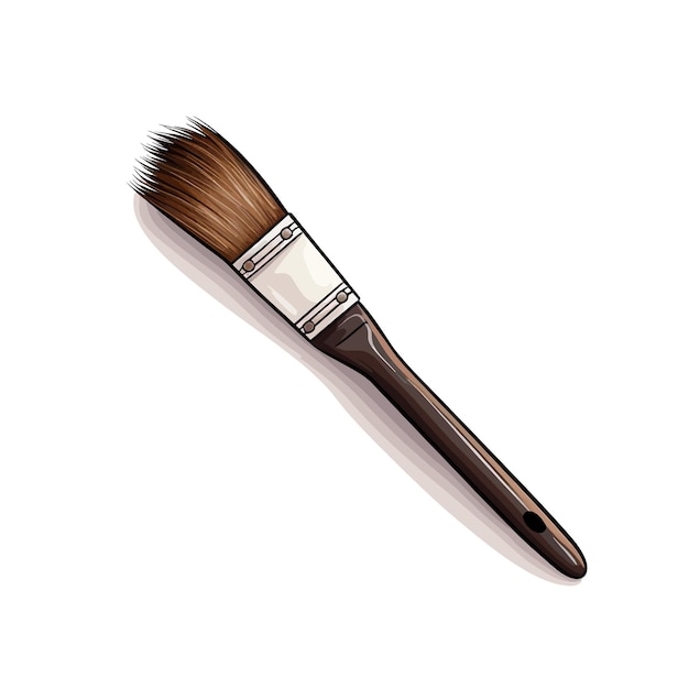 Handgetekende Paint Brush cartoon vector illustratie clipart witte achtergrond