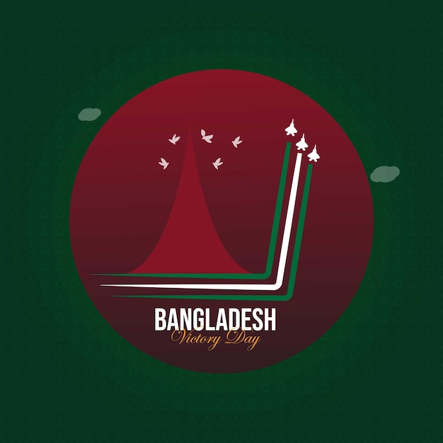 Handgetekende platte illustratie van de overwinningsdag van Bangladesh