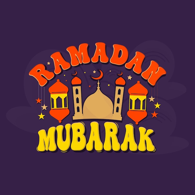 Handgetekende ramadan kareem-illustratie voor de viering van de heilige maand