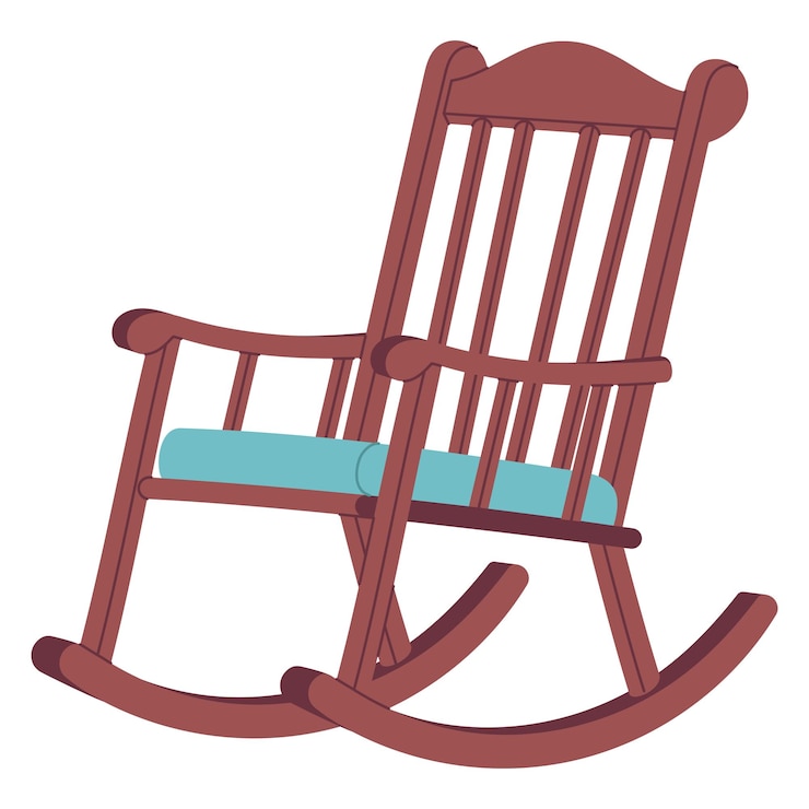 Vector handgetekende schommelstoel vectorillustratie