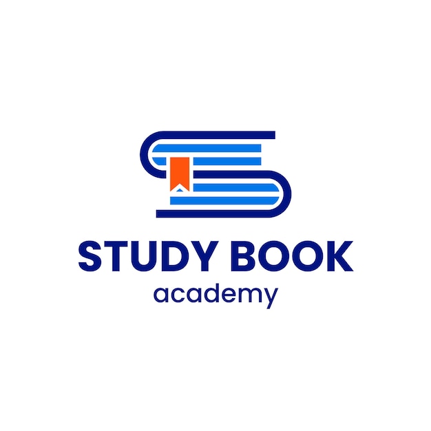 Handgetekende sjabloon van het logo van de academie