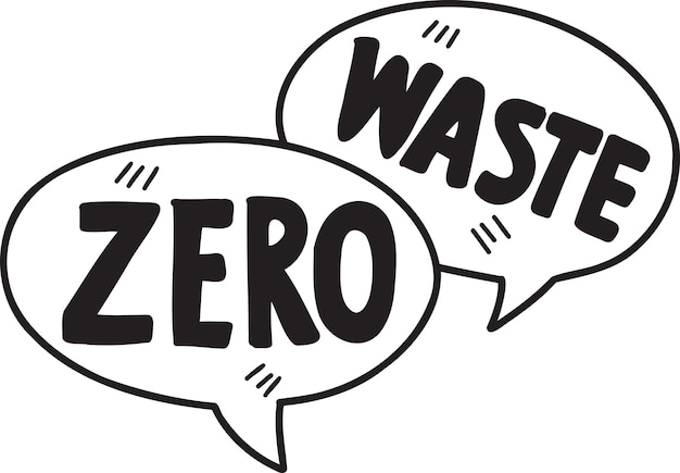 Handgetekende spraakbox zonder afval illustratie