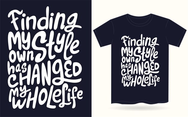 Handgetekende stijltypografie voor t-shirt