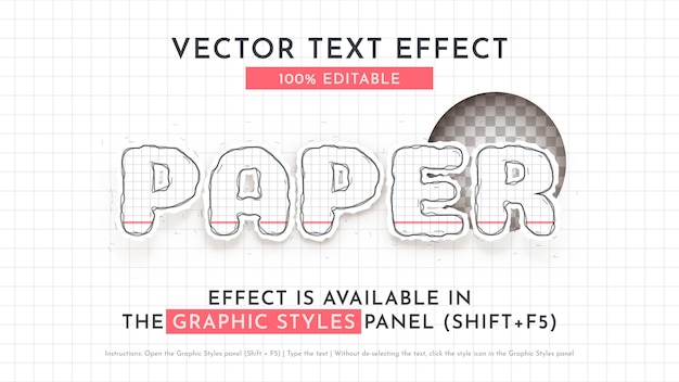 Handgetekende tekst-effect grafische stijl vectormockup en sjabloon Slogan en merkbedrijf