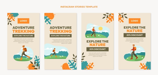 Handgetekende trekking instagram verhalen