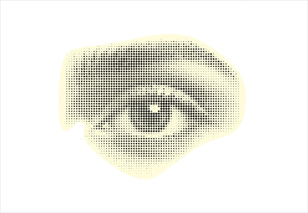 Handgetekende vrouwelijke oog met wenkbrauw en lange wimpers Modieuze illustratie