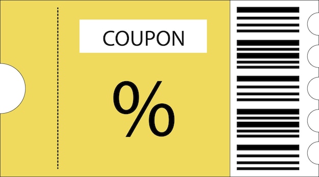 Vector handgetekende zakelijke coupon