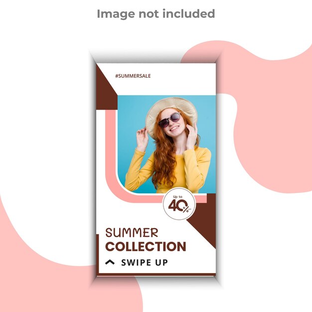 Handgetekende zomer instagram verhalen collectie