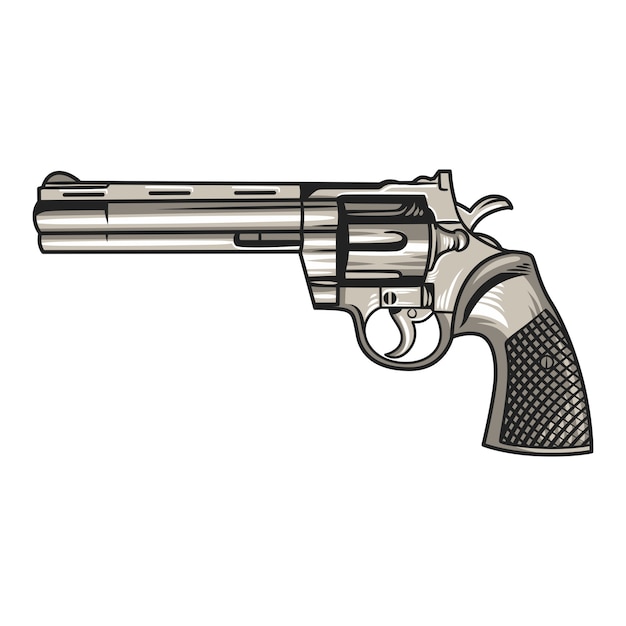 Vector handgun pistol illustration