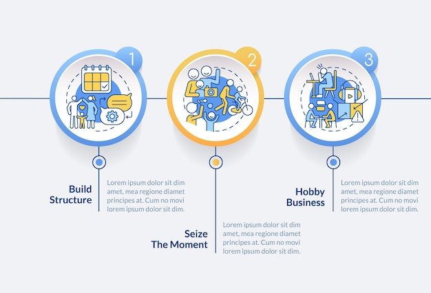 Handhaaf mogelijkheden voor communicatie cirkel infographic sjabloon