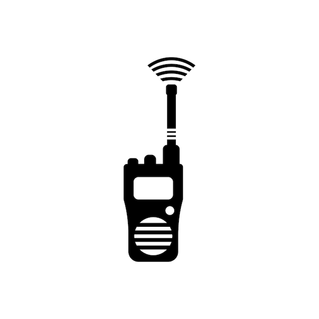 Handheld transceiver icon vector illustration design template