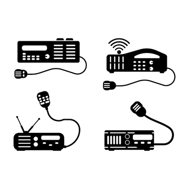 Handheld transceiver icon vector illustration design template