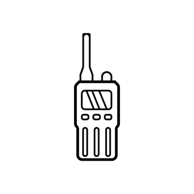 Handheld transceiver pictogram vector illustratie ontwerpsjabloon