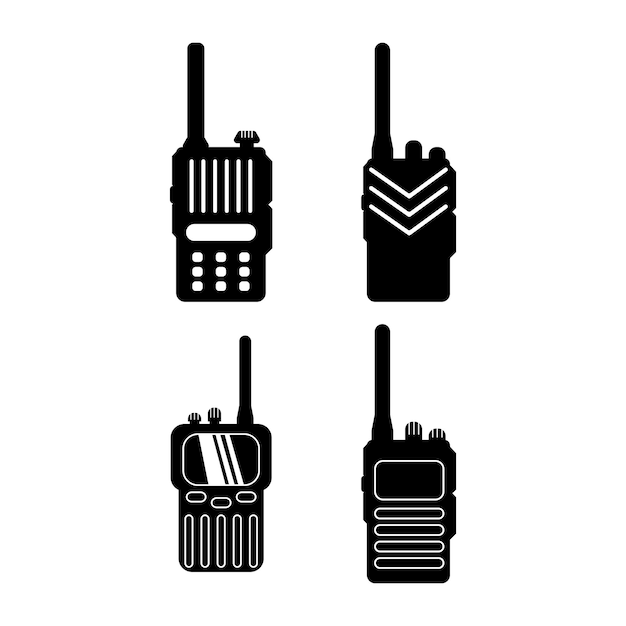 Handheld transceiver pictogram vector illustratie ontwerpsjabloon