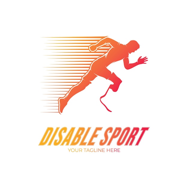 Handicap runner sportcompetitie logo ontwerp