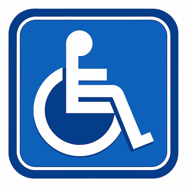 Вектор Парковка только для инвалидов или доступности знак 9