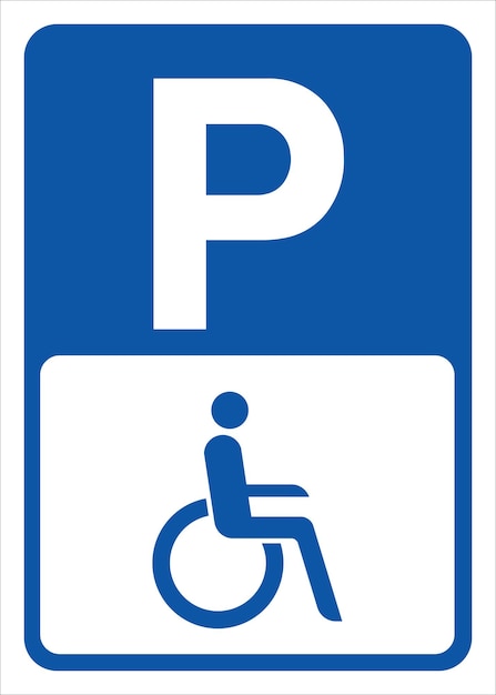 Vettore parcheggio per disabili
