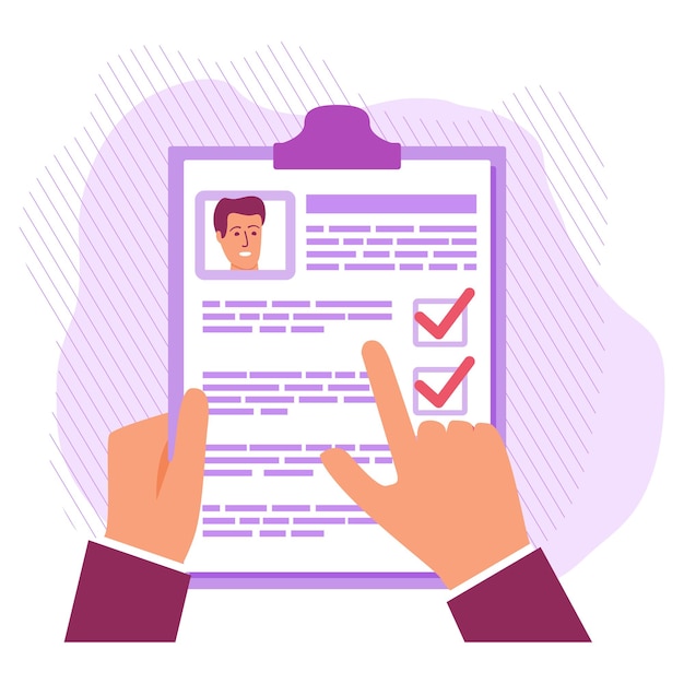 Handkeuze cvPaper CV kandidaat Evaluatie van werknemers Recruitment van mensen voor een baan