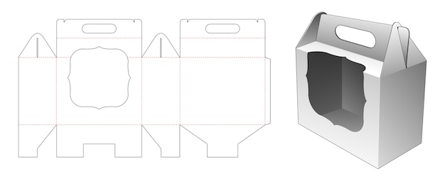 Gestire il cartone con il modello fustellato per finestre
