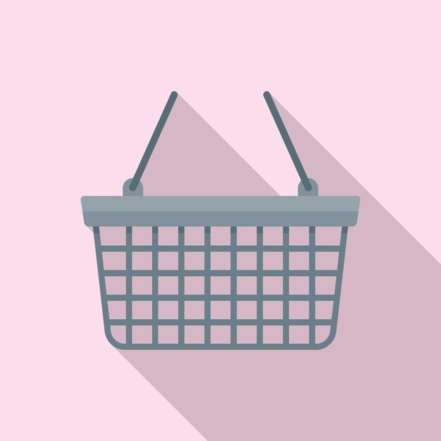 Handle shop basket icon Flat illustration of handle shop basket vector icon for web design