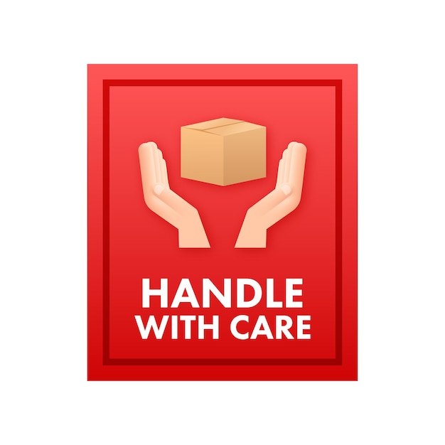 Vector handle with care, great design for any purposes. vector graphic. arrow icon