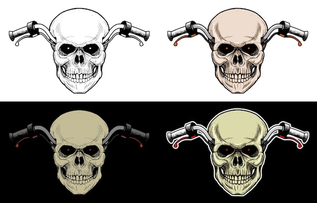 Handlebar Motorcycle With Skull Head