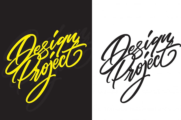 Progetto di design di handlettering