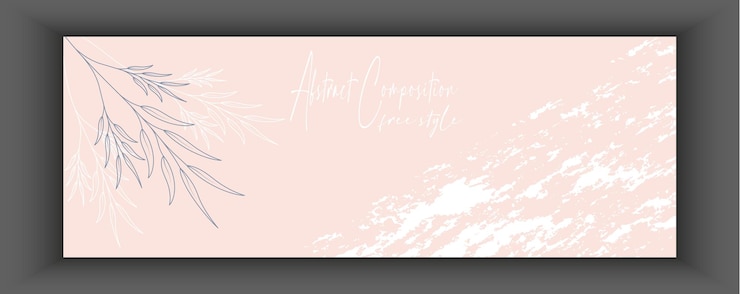 Vector handmade background layout with arbitrary shapes and plant elements abstract minimalism for the design of social networks websites stylish interiors and creative ideas