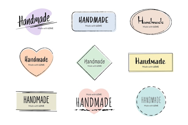 Vector handmade badges set