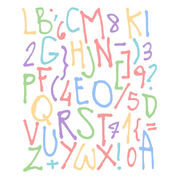 Handmade colorful alphabet