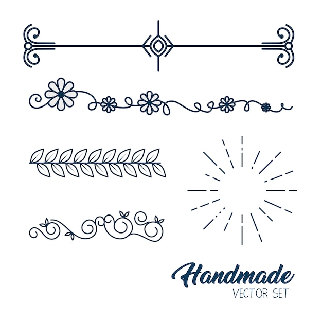 Vector handmade drawn elegant frame