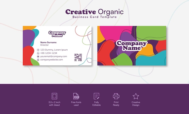 Vector handmade organic business card template