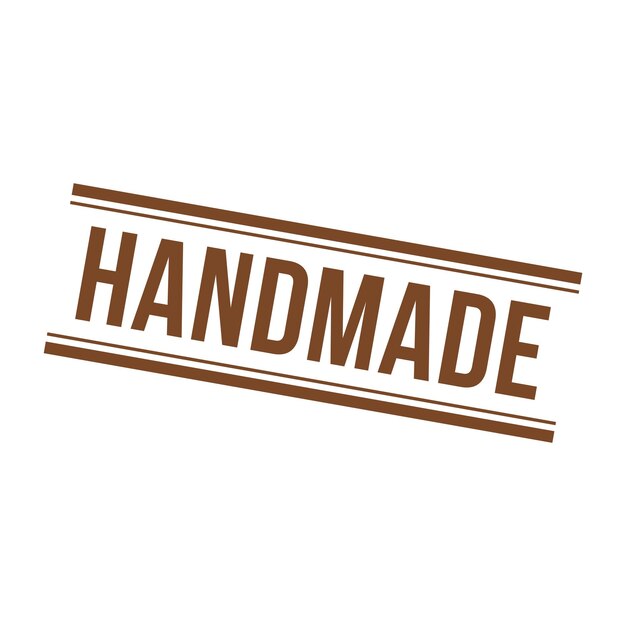 Vector handmade stamphandmade square sign