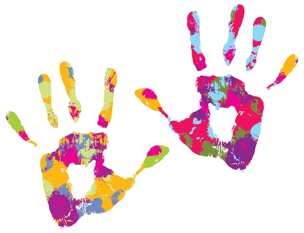 Vector handprint. vector illustration