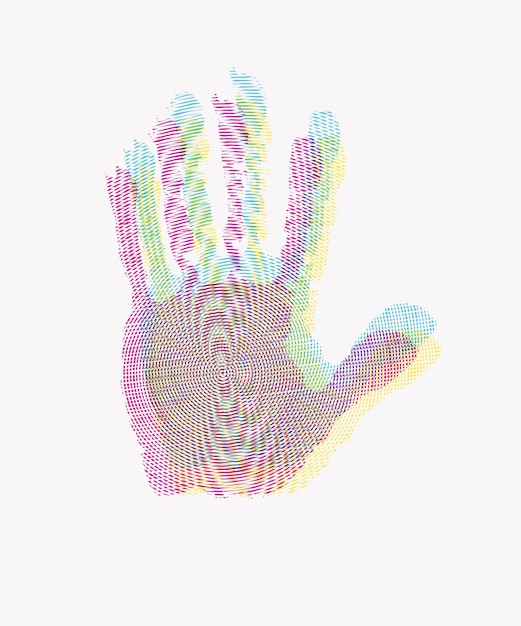 Vettore poster di impronte di mani