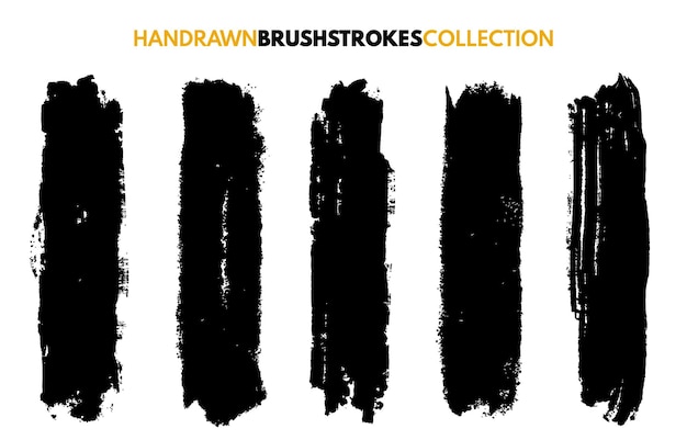 Коллекция handrawn brushstrokes