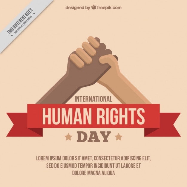 Hands clasped, human rights day