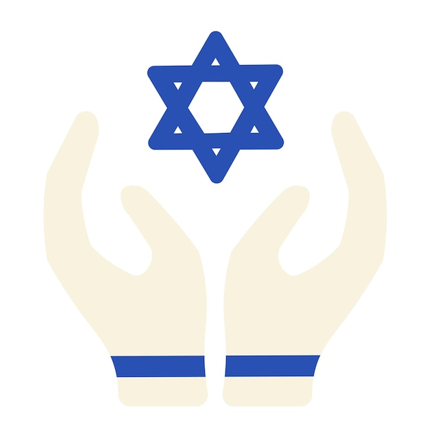 Hands folded in prayer symbol israel solid milk