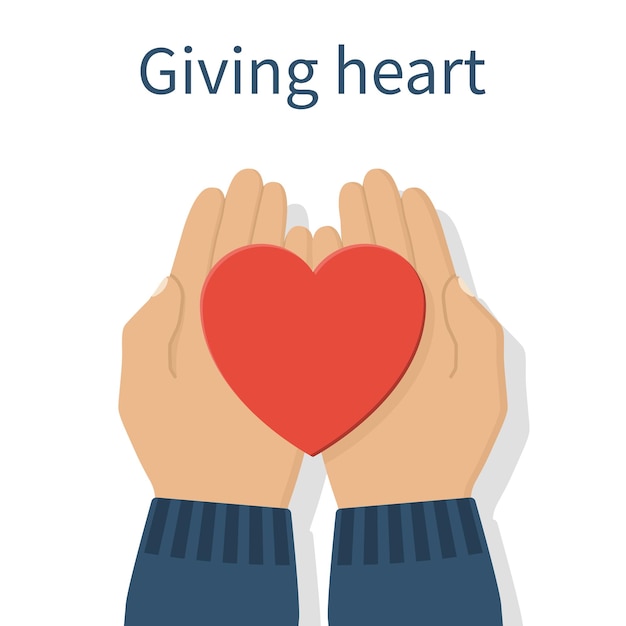 Hands giving heart