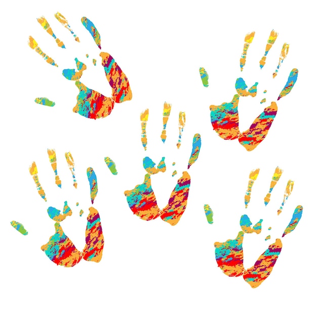 Hands grunge silhouette