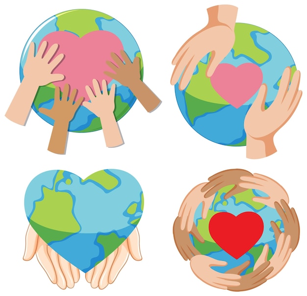 Hands Holding Globe Sign and Symbol