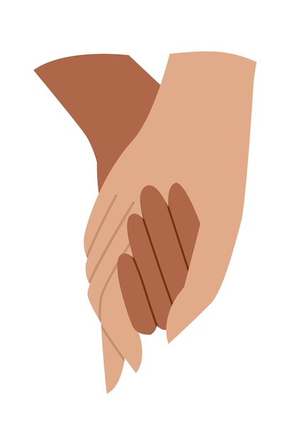 Vector hands of loving people vector illustration