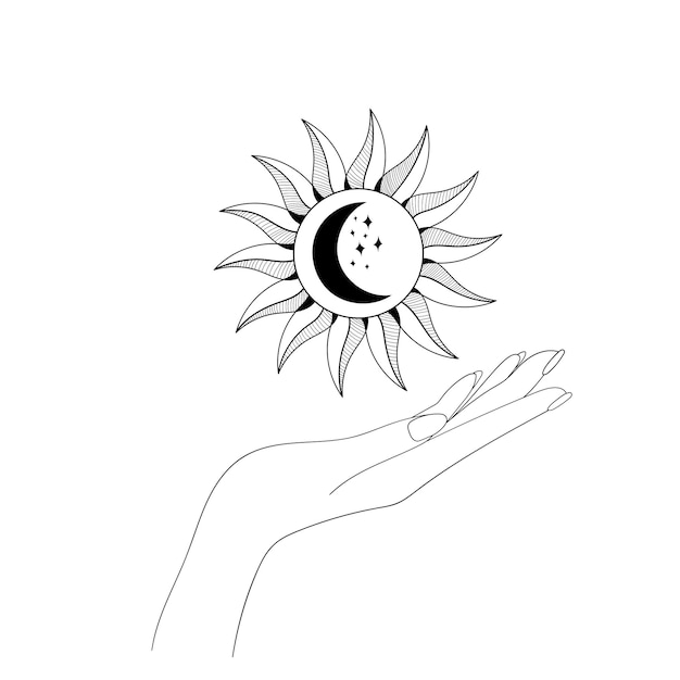 손 달과 태양