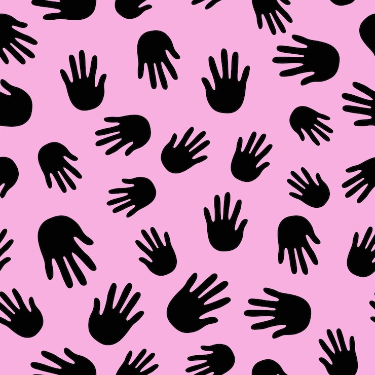 Vector hands palms pattern3